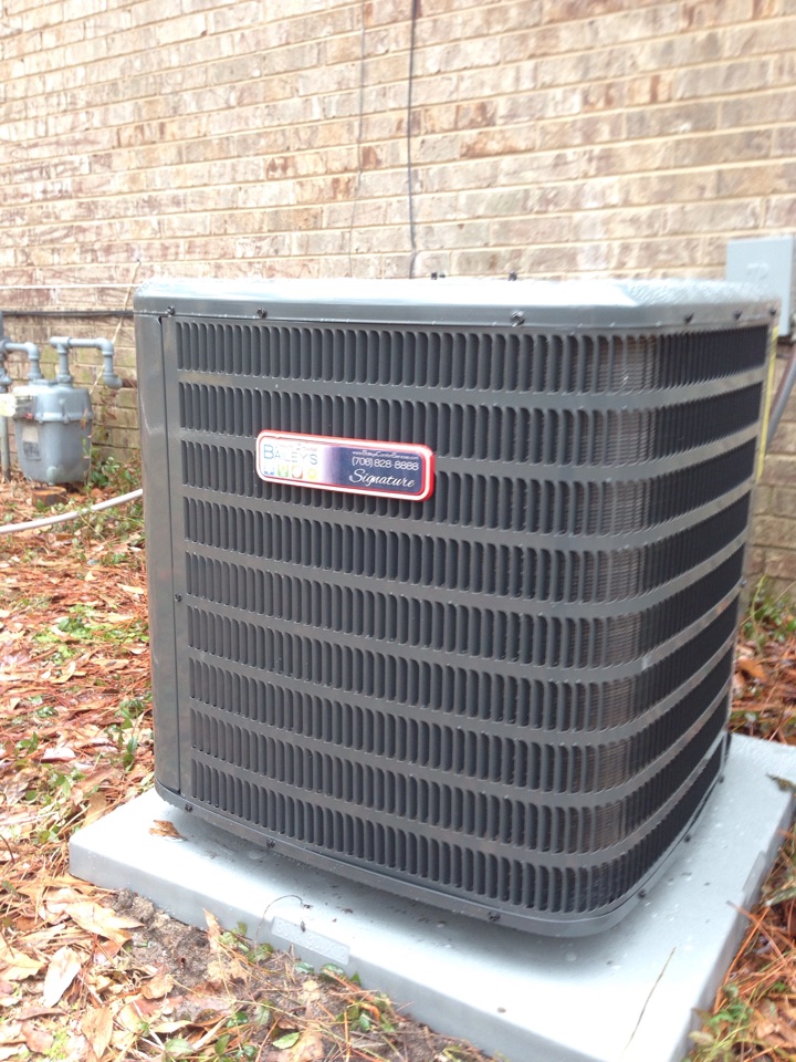 An outdoor AC unit in Evans