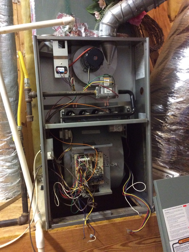 Interior of HVAC equipment in Evans