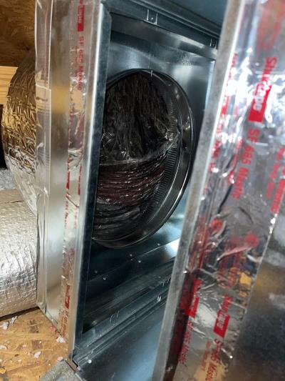 This ductwork is being serviced by Bailey's. Furnace not working as expected? Call Bailey's.