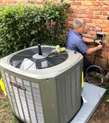A freshly tuned up Augusta air conditioner.